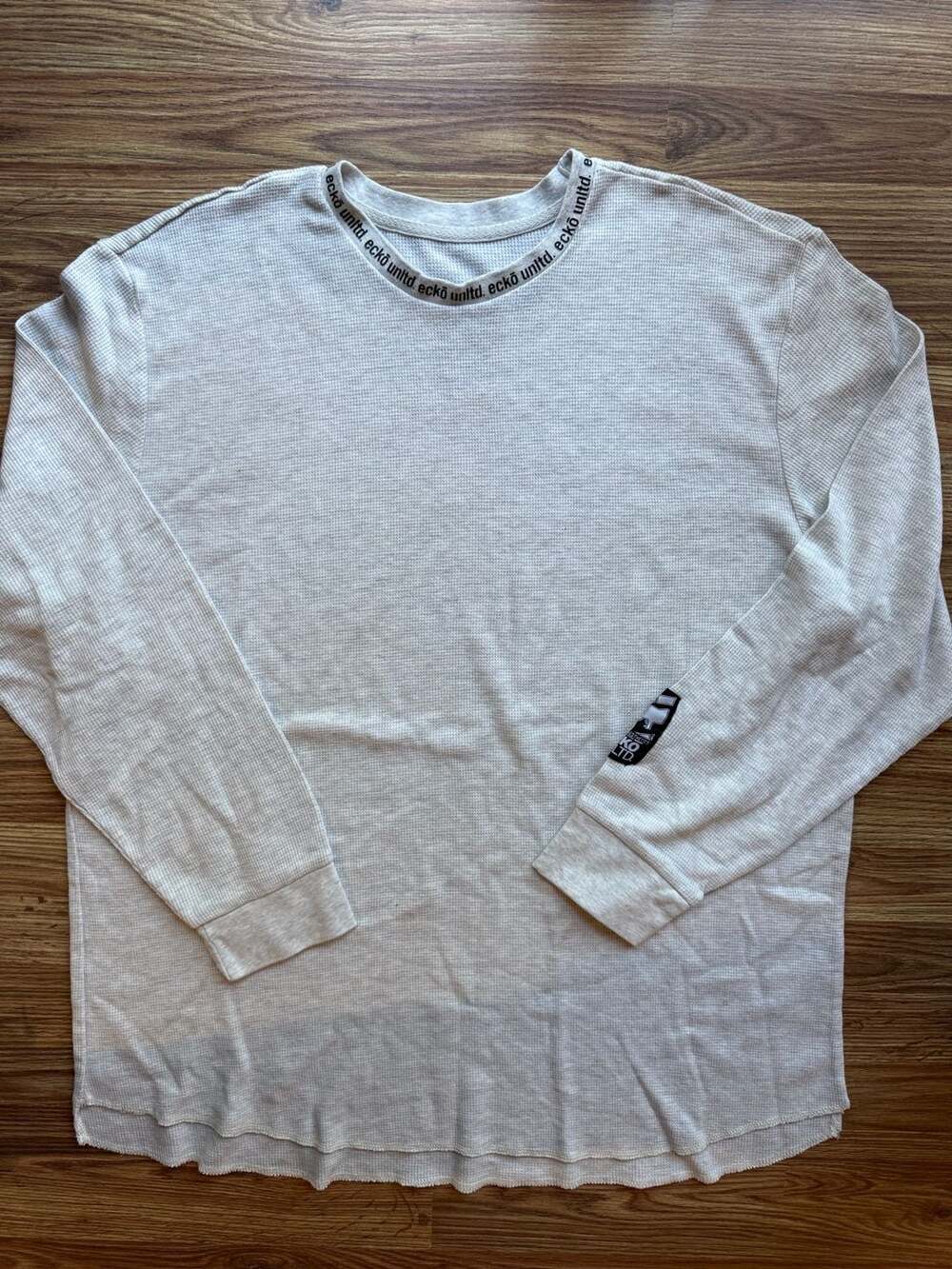 Ecko Unltd. Men's Long Sleeve Waffle Knit Thermal Shirt with Branded Logo Collar